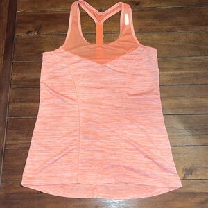 REEBOK Orange Racerback Athletic Tank with Mesh Top size Small